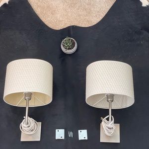 White Ikea Wall Mounted Lamps / Lights